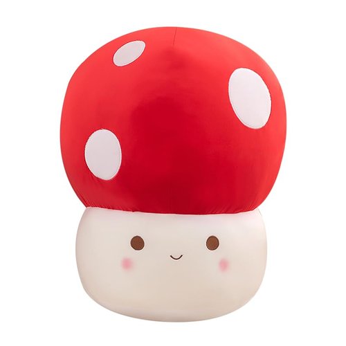 YideOtmz Cute Mushroom Stuffed Plush Toy, Red 3D Soft Mushroom Plush Plushie, 15.7‘’ Mushroom Hugging Plush Pillow, Gift for Girls Boys Home Decor Christmas Valentines Party