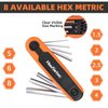 Allen Wrenches Sets - 17Pcs Hex Key Set Metric & Standard SAE Folding Allen Key Sets | 2 Pack Portable Small Allen Wrenches Sets for Hex Head Socket Screw, Stocking Stuffers, Unique Gifts For Men
