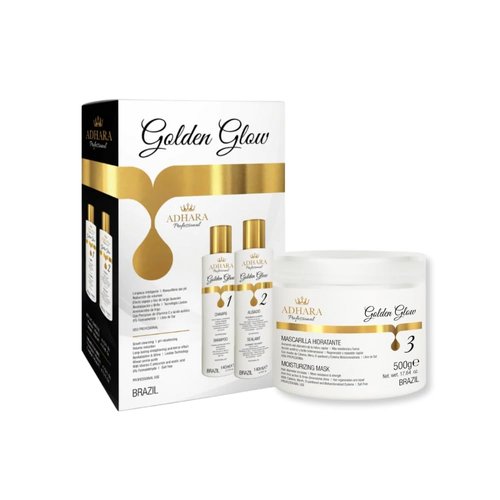 Generic Gold Straightening kit Brazilian Keratin Straightening Treatment + Ultra Hydrating Mask