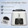 LINBEAUTI Nail Tool Sterilizer High-Temperature Nail Sterilizer Portable For Metal Nail Art Tools Dental Tool Sterilizer with Glass Beads Sterilizer High Temperature For Manicure Salon