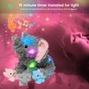 Hopearl LED Musical Stuffed Calf Elephant Lighting Up Singing Plush Toy Playset Mommy Elephant with 3 Baby Elephish in her Tummy Lullaby Animated Soothe for Mom Kids, Gray, 18''
