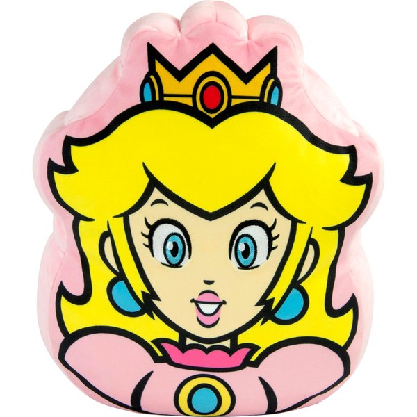 Club Mocchi-Mocchi- Super Mario Plush - Princess Peach Plushie - Squishy Mario Plushies - Plush Collectible Mario Toys - Soft Plush Toys and Mario Room Decor - 15 inch