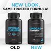 Livingood Daily Omega 3 6 9 Plus Turmeric Curcumin - Omega 3 Supplement (EPA & DHA) - Supports Heart Health - Joint Supplements - 60 Softgels