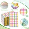 200Pcs Easter Pastel Buffalo Plaid Napkins Decorations,Disposable Spring Purple Pink Blue Yellow Guest Hand Paper Napkins for Home Bathroom Wedding Baby Shower Picnic Easter Birthday Party Supplies