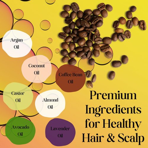 Plantae Dominus Argan Oil Blend with Castor oil, Coconut oil, Almond oil, Avocado oil, Lavender oil, and Coffee oil for Superior Hair Growth, Strengthening, and Scalp Health, 3.3 Fl Oz