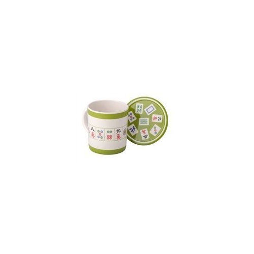 COPA JUDAICA Mah Jongg Coffee Cup and Coaster Set