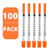 100PACK 1ml Syringes with 29Ga 1/2 Inch Needle, Individually Wrapped Lab Supplies (1CC 29G 1/2" 100PACK)