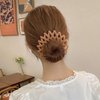 Brown Velvet Hair Clips, Three Rows of Teeth Styling Supplies for Making Ponytail, Bun, and Hairpin for Long Short Curly Straight Hair Accessories Hair Care