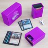 Monster Protectors Magnetic Double Deck Box - Purple, Holds 150 Gaming TCGs, Self-Locking Closure, Compatible w Standard & Smaller Size Gaming Trading Cards, Removable Construction
