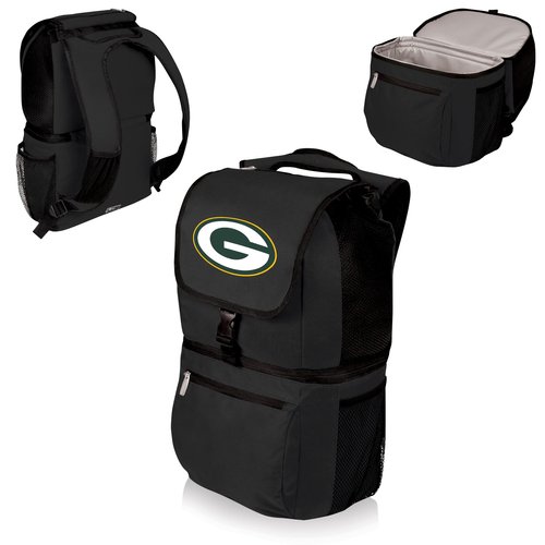 PICNIC TIME Black Green Bay Packers Zuma Cooler Backpack