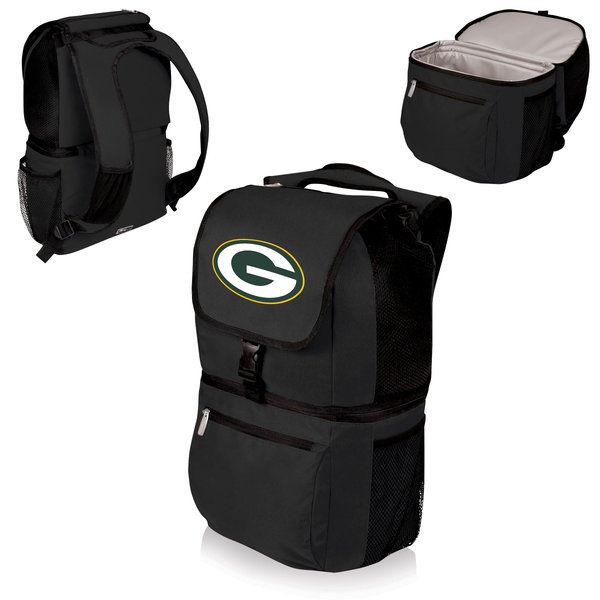 PICNIC TIME Black Green Bay Packers Zuma Cooler Backpack
