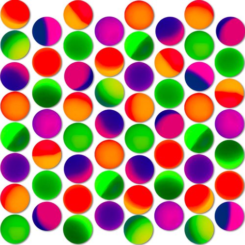 60 PCS Bouncy Balls,Colorful Bouncy Ball,27mm Super Rubber Bounce Ball,Bright Assorted Multicolor Bouncing Balls for Christmas Gifts,Kids,Toddlers,Childrens,Party Favors,School Carnival Prizes