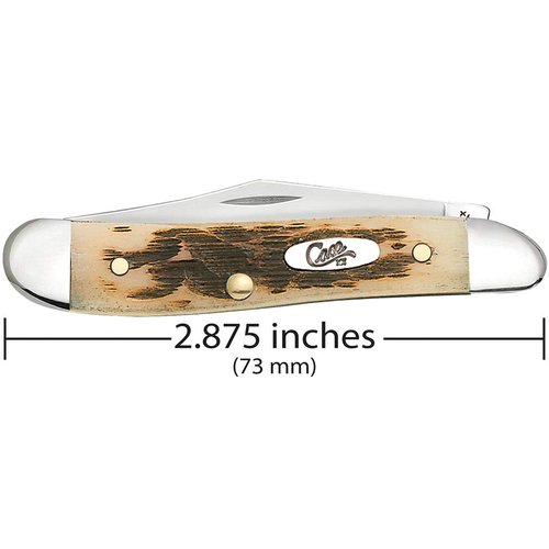 Case XX WR Pocket Knife Amber Bone Peanut Item #045 - (6220 SS) - Length Closed: 2 7/8 Inches