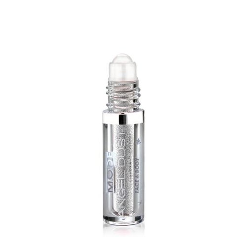 MODE Angel Dust Roll On Shimmering Eyeshadow Color MOONBEAM Metallic Silver Platinum Pearl, Natural Skincare Loose Mineral Powder Pigments, Spill Proof Bottle, Cruelty Free, Vegan, Made in USA
