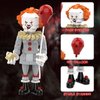 Pennywise Clown Building Set, Horror IT Movie Merchandise Figure Building Kit Compatible with Lego Set, Creative Halloween Collectible Birthday Gift for Kids Teens Adults (299Pcs)
