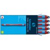 Schneider Slider Memo XB (Extra Broad) Ballpoint Pen, 1.4 mm, Light Blue Barrel, Red Ink, Box of 10 Pens (150202)