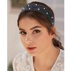 Amariver Black Rhinestones Headbands for Women Sparkly Pearls Head Band Beaded Wide Hair Band Crystal Headband Elastic Headbands Non-slip Fancy Hair Accessories for Women Girls