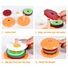 Wooden Burger Sandwich Stacking Toys for Kids, Play Food Toy for Toddlers, Montessori Toys for 3 Year Old, Preschool Educational Toys to Develop Fine Motor Skills