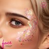 Teenitor Body Glitter, Face Glitter, White Glitter, 80g/2.8oz Face Body Glitter, Hair Glitter Gel, Rave Glitter, Mermaid Makeup Glitters for Kids