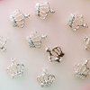 JERCLITY 100 Pieces 3D Silver Alloy Crown Nail Charms Studs Crown Diamonds Nail Art Nail Jewels Set Crown Nail Studs Clear Crystals Manicure Jewelry for Women Girls (0.35inchx0.39inch)