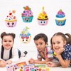 T-Antrix 24 Sheets Make Your Own Cupcake Stickers Make A Face Stickers for Kids Toddlers with DIY Craft Stickers Kids Party Favor Supplies Crafts