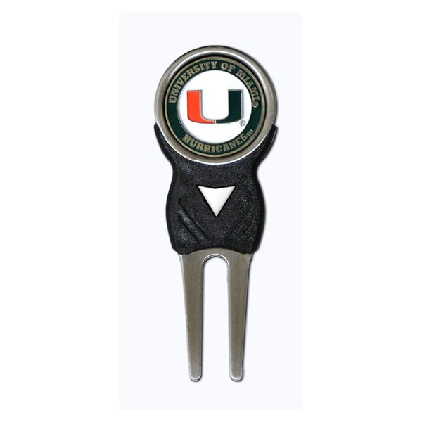 Miami Hurricanes Divot Tool with Double Sided Logo Golf Ball Marker