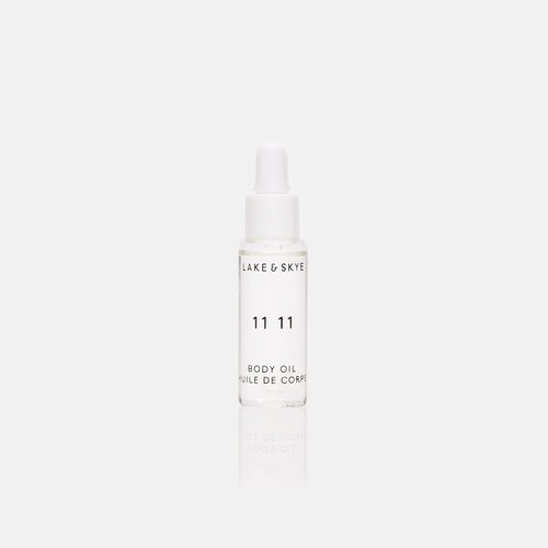 Lake & Skye 11 11 Body Oil Mini, 0.33 fl oz (10 ml) - Hydrating with Vitamin E & Sweet Almond Oil - Sheer & Uplifting Scent