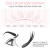 NATUHANA Sandwich Clover W Shape Eyelashes Extension Triple-Core 3D Premade Fans 0.07mm D Curl 9-15mm Mixed Tray Lash Extensions Blooming Flower Eyelash 12 Rows/Case (S3D black;0.07 D, 9-15 MIX)