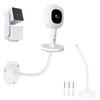 Mippko Baby Monitor Wall Mount Compatible with Nanit Pro Smart Baby Monitor & Flex Stand,Wyze cam pan V2/V3,1/4 inch-20 Threaded Adjustable Flexible Metal Mount,1 Pack,White