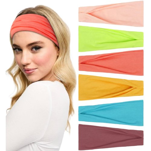 Huachi Headbands for Women Non Slip Wide Headbands for Women's Hair Women's Headbands Fashion Head Band Short Hair for Workout Yoga Sports Exercise Sweatbands Summer Hair Accessories Elastic Hair Band