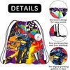 Ywediim Dirt Bike Party Favor Supplies, Including Motorcycle Theme Boy Motocross Bags Drawstring Goodie Treat Bags Wristbands Badge, for Motocross Theme Kids Birthday Party Gift