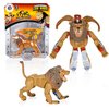 Forest & Twelfth Jungle Animal Toys Small – Transforming Action Figure – Changes from a Detailed Animal Toy to a Unique Robot Toy in Seconds – Great Gift for Both Girls and Boys (4" Lion)