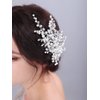 JWICOS Bride Wedding Hair Comb Crystal Hair Pieces Bridal Pearl Side Comb Wedding Hair Accessories for Women and Girls