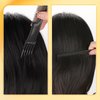 2pcs Double-Head Parting Teasing Comb, Black Metal Teasing Combs for Women Fine Tooth Comb Hair Forking Comb Prong Pick Combs Parting Comb Styling Comb with Metal Pick for Women