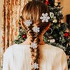 BARTOSI Snowflake Hair Clips Crystal Snowflake Hair Pins Sparkly Rhinestone Hair Barrettes Christmas Hair Accessories for Women (Pack of 5)