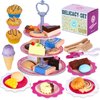 Hummigoo Tea Party Set for Little Girls, Pretend Dessert Food Set for Kids Age 3 4 5 6 7 8 9, Kids Kitchen Pretend Play Dessert Set for Girls Princess Boys