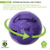 Champion Sports Extreme Series Soccer Ball Regulation Size 5 - Collegiate, Professional, and League Standard Kick Balls - All Weather, Soft Touch, Maximum Air Retention - For Adults, Teenagers, Purple
