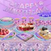 LCY WEDSHI 122Pcs Mermaid Birthday Decorations Party Supplies, Party Favors Disposable Dinnerware Set Including Tablecloth, Banner, Plates, Cups, Napkin, Fork, Serves 24 Guest