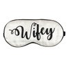 Wifey Silk Bride Sleep Eye Mask - White and Black Glitter