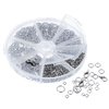 Mr. Pen- Open Jump Rings, Silver, 1014 pcs, 6 Sizes Open Jump Rings for Jewelry Making, Silver Jump Rings and Lobster Clasps