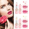 LZYLLS 2 Pack Crystal Jelly Flower Lipstick,Magic Temperature Color Change Lip Gloss Lip Stick PH Clear Magic Lipstick Long Lasting Nutritious Moisturizing Lip Balm（Set B）
