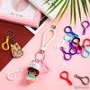 100Pcs Plastic Keychain Clips for Crafts - Lobster Claw Clasps for Keychains for Crafts Plastic Keychain Clip for Backpack - Clip Keychain Hooks Lanyard Snap Hooks and Clasps for Jewelry Making