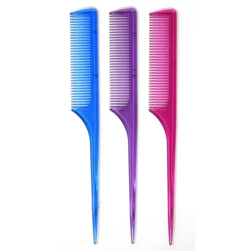 Annie Rat Tail Comb Set Clear, 12 Count