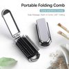 Travel Hair Brush with Mirror Folding Hair Brush Collapsible Pocket Size Brush Mini Hair Brush Massage Comb Compact Hair Brush Hair Styling Tools for Gym,Trip,Purse,Swimming (Removable Mirror)