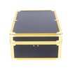 Professional Barber Case, Barber Tool Kits Storage, Double Layer Travel Barber Tool Box, Luxury Carrying Case for Beauty Hair Stylist Pet Groomer with Handle & Secure Numlock, Black+Gold (Style 2)