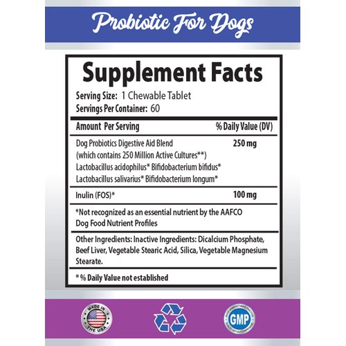 PET SUPPLEMENTS probiotics for Dogs Digestive and Joints - PROBIOTICS for Dogs - Healthy Gut - Stop Gas Diarrhea and Bad Breath - Digestive Boost - Dog probiotics enzymes - 3 Bottles (180 Treats)