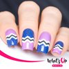 Whats Up Nails - Nail Vinyl Zig Zag Tape Stencils Variety Pack 3pcs (Regular, Skinny, Wide) for Nail Art Design