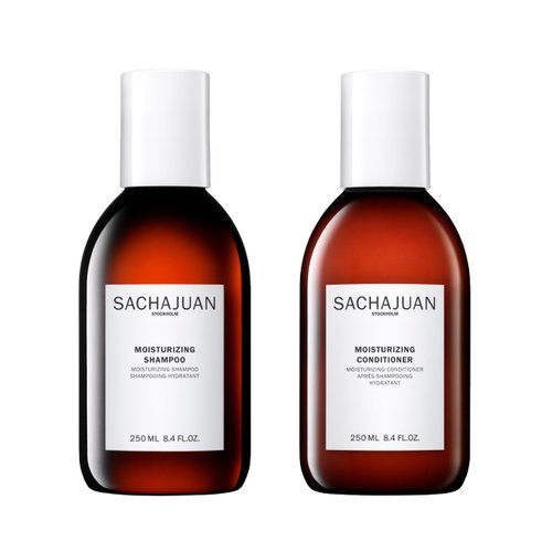 Sachajuan Moisturizing Shampoo and Conditioner Set with Heat Protectant - Ocean Silk Technology and Argan Oil For Optimal Moisture, Repair Damage, and Frizz Control - Set of 2 (8.4 oz)