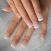 120pcs Child Fake Nails Nude French Natural White Tips Short Round Press On Nails Kid Cute Christmas Party Show 5 * 24pcs