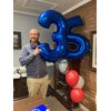 Navy Blue 3 Balloon, Number Balloon 40 Inch, 3rd Three Year Old Birthday Deco, Blue Party Supplies for Party Decorations, Number 3 Balloon